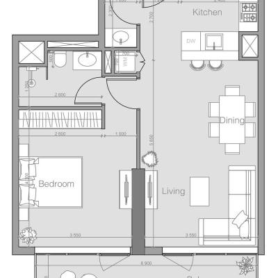 71 м² апартаменты с 1 спальней Type G, Дубай, ОАЭ