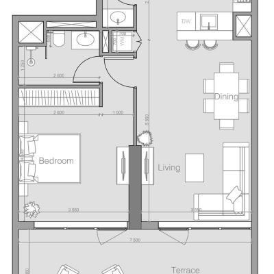 83 м² апартаменты с 1 спальней Type С, Дубай, ОАЭ