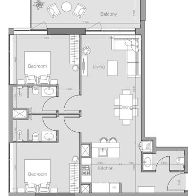 97 м² апартаменты с 2 спальнями Type G, Дубай, ОАЭ