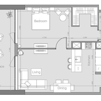 88 м² апартаменты с 1 спальней Type A, Дубай, ОАЭ