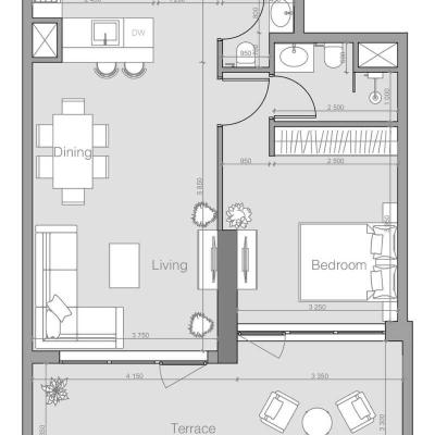 82 м² апартаменты с 1 спальней Type D, Дубай, ОАЭ