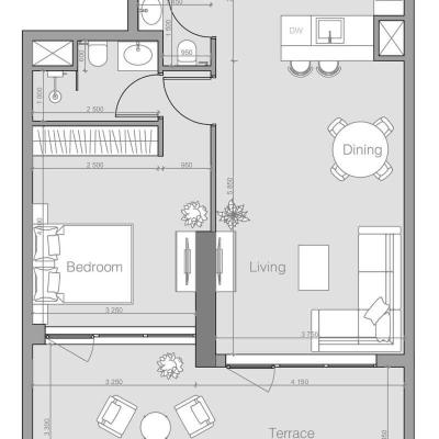 82 м² апартаменты с 1 спальней Type B, Дубай, ОАЭ